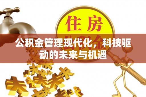 宕昌公积金管理现代化，科技驱动的未来与机遇