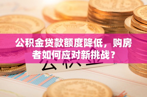宕昌公积金贷款额度降低，购房者如何应对新挑战？