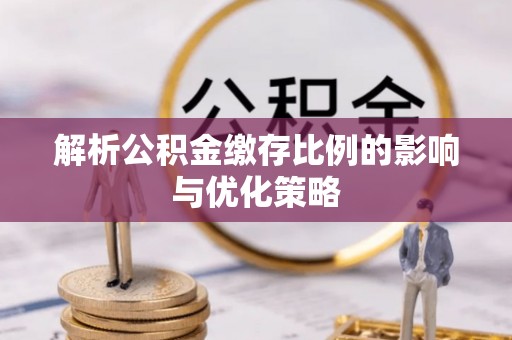宕昌解析公积金缴存比例的影响与优化策略
