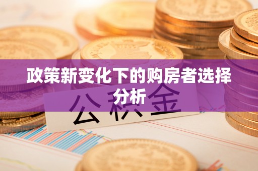 宕昌政策新变化下的购房者选择分析
