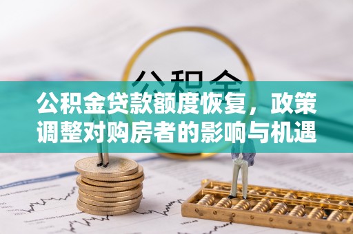 宕昌公积金贷款额度恢复，政策调整对购房者的影响与机遇