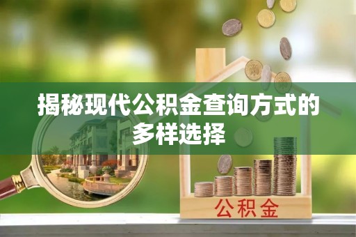 宕昌揭秘现代公积金查询方式的多样选择