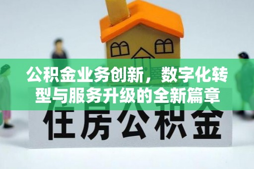 宕昌公积金业务创新，数字化转型与服务升级的全新篇章
