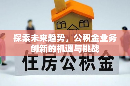 宕昌探索未来趋势，公积金业务创新的机遇与挑战