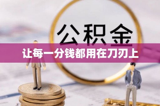 宕昌让每一分钱都用在刀刃上