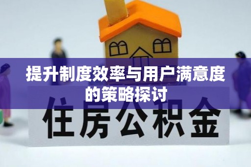 宕昌提升制度效率与用户满意度的策略探讨